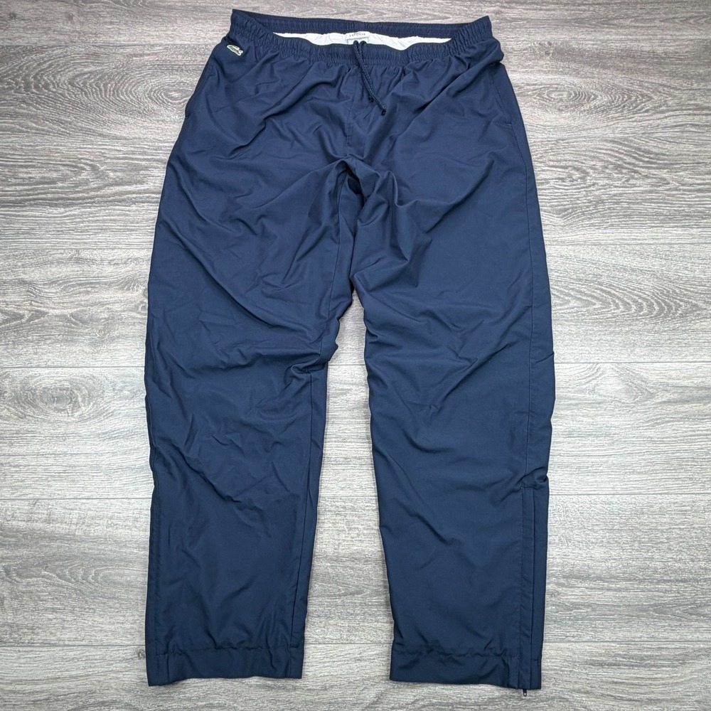 Lacoste Sport Track Pants Mens Size 2XL  Zip Cuff Technical Loose Fit Lined READ